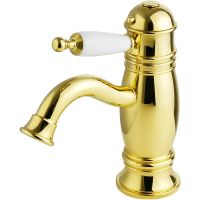 Смеситель для раковины Migliore Oxford 19175 с термостатом Золото — фото 1, Смесители для раковины