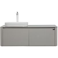 Тумба с раковиной Black&White Universe U915.1200 L 120 L 9151200L подвесная Glossy light grey — фото 1, Мебель для ванной