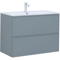 Тумба под раковину Aquanet Арт 90 313276 подвесная Мисти грин — фото 1, Тумбы под раковину