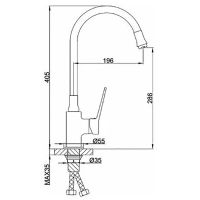 Смеситель для кухни Frap H62 F4462 Черный матовый — фото 2, Смесители для кухни