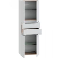 Шкаф пенал СанТа Лондон 60 подвесной Белый — фото 2, Мебель для ванной