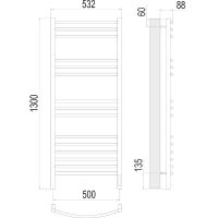 Электрический полотенцесушитель Terminus Классик П15 500х1300 4670078527349 Хром — фото 4, Электрические полотенцесушители