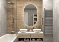 Зеркало Art&Max Torino AM-Tor-700-1200-DS-F с подсветкой с бесконтактным выключателем — фото 5, Мебель для ванной