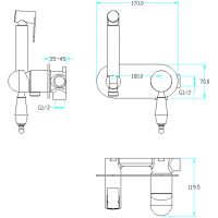 Товар: Гигиенический душ со смесителем Boheme Medici 424 Бронза - фото 2 Гигиенический душ со смесителем Boheme Medici 424 Бронза — фото 2, Душевое оборудование. Душевая программа