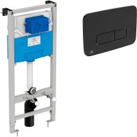 Комплект унитаза с инсталляцией Ideal Standard Tesi Aqua Blade T3868V3/123A6 с сиденьем Микролифт и Черной матовой клавишей смыва — фото 9, Комплекты унитаз + инсталляция