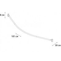 Карниз для ванны Fixsen Hotel FX-25144 Хром — фото 3, Карнизы для ванной