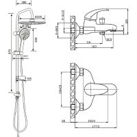 Душевая система Agger Breeze A0893500 Хром — фото 7, Душевые стойки