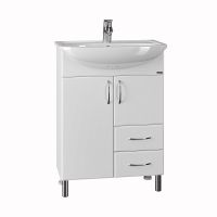 Тумба под раковину СанТа Сити 60 201076 Белая — фото 1, Тумбы под раковину