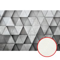 Фреска Ortograf Forma 32618 Фактура флок FLK Флизелин (4*2,7) Серый, Геометрия — фото 1, Фрески