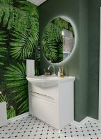 Тумба под раковину 1MarKa Lina New 85Н У94493 Белый глянец — фото 5, Мебель для ванной