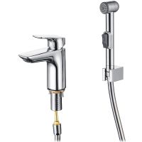 Смеситель для раковины Aquatek Вега с гигиеническим душем Хром арт-AQ1012CR — фото 1, Смесители для раковины