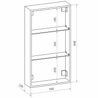 Зеркальный шкаф Континент Mirror Box black Led 35 L МВК063 с подсветкой Черный — фото 10, Зеркальные шкафы в ванную