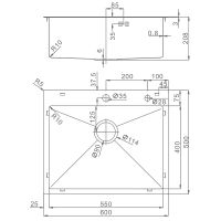 Кухонная мойка Raglo 60 R701.6050.05 Сатин — фото 2, Кухонные мойки