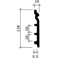 Плинтус Европласт 6.53.110 2000x138x19 мм — фото 2, Плинтуса напольные
