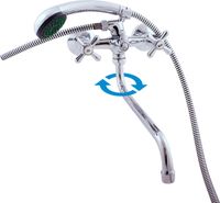 Смеситель для ванны Rav Slezak Morava MK153.5/1 универсальный Хром — фото 1, Смеситель для ванны