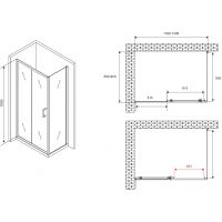 Товар: Душевой уголок Abber Schwarzer Diamant 120x90 AG30120B5-S90B5 профиль Черный стекло прозрачное - фото 5 Душевой уголок Abber Schwarzer Diamant 120x90 AG30120B5-S90B5 профиль Черный стекло прозрачное — фото 5, Прямоугольные душевые уголки