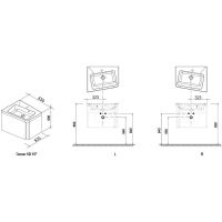 Тумба под раковину Ravak SD 10° 65 R X000000748 подвесная Белая — фото 6, Тумбы под раковину