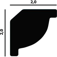 Карниз Перфект P38 2000x20x20 мм — фото 2, Карнизы