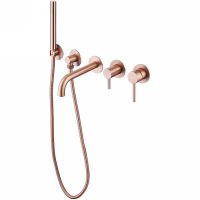 Смеситель для ванны Abber Wasser Kreis AF8130MRG Розовое золото матовое — фото 2, Смеситель для ванны