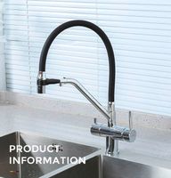 Товар: Смеситель для кухни Gappo G4398-80 Хром Черный - фото 2 Смеситель для кухни Gappo G4398-80 Хром Черный — фото 2, Смесители для кухни