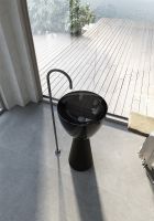 Раковина Abber Kristall 45 AT2703Onyx-Black Черная глянцевая Черная матовая — фото 4, Раковины напольные