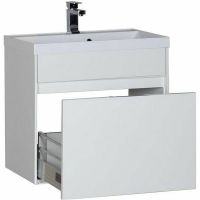 Тумба с раковиной Aquanet Латина 70 212834 подвесная Белый глянец — фото 2, Тумбы с раковиной