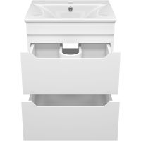 Тумба с раковиной Misty Бриз 50 УТ000023901 подвесная Белая матовая — фото 3, Мебель для ванной