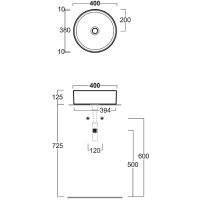 Товар: Раковина-чаша Simas Folio 40 FO01bi Белая - фото 2 Раковина-чаша Simas Folio 40 FO01bi Белая — фото 2, Раковины накладные