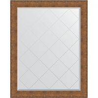 Зеркало Evoform Exclusive-G 122х97 BY 4561 с гравировкой в багетной раме - Медная кольчуга 88 мм — фото 1, Мебель для ванной