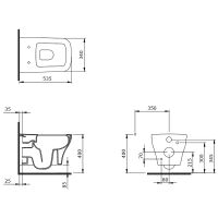 Унитаз Allen Brau Infinity 4.21011.20 подвесной Белый без сиденья — фото 35, Подвесные унитазы