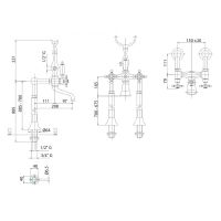 Смеситель для ванны Cezares Lord LORD-VDP-03/24-M Золото 24 карат — фото 2, Смесители