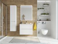 Зеркало STWORKI Монтре 80 Мон.02.80/W с подсветкой с сенсорным выключателем — фото 2, Зеркала в ванную комнату