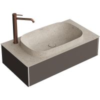 Тумба под раковину Kerama Marazzi Magica 90 MA.90.1\EGR.M подвесная Вечерний серый матовый — фото 4, Тумбы под раковину