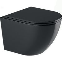 Унитаз WeltWasser Merzbach 043 GL-BL 10000011164 подвесной Черный глянцевый с сиденьем Микролифт — фото 1, Подвесные унитазы