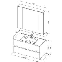 Товар: Комплект мебели для ванной Aquanet Алвита New 100 274201 подвесной Антрацит - фото 10 Комплект мебели для ванной Aquanet Алвита New 100 274201 подвесной Антрацит — фото 10, Комплекты мебели для ванной
