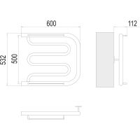 Товар: Водяной полотенцесушитель Terminus Фокстрот (1) 500x600 4620768881299 с полкой Хром, боковое подключение, G 1" НР - фото 3 Водяной полотенцесушитель Terminus Фокстрот (1) 500x600 4620768881299 с полкой Хром, боковое подключение, G 1" НР — фото 3, Водяные полотенцесушители