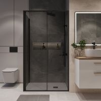 Душевой уголок Niagara Nova 130х80 NG-85-13TB-TB80-34 профиль Черный матовый стекло тонированное — фото 4, Душевые уголки