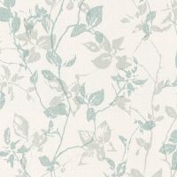Обои AS Creation Hygge 36397-2 Винил на флизелине (0,53*10,05) Белый/Бежевый/Бирюзовый, Листья — фото 1, Обои для стен