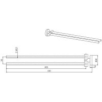 Полотенцедержатель Aquatek AQ4013CR поворотный Хром — фото 2, Полотенцедержатели