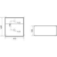 Раковина Orange 42 B04-405W Белая — фото 11, Раковины накладные
