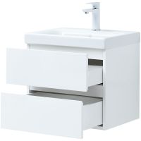 Тумба под раковину Aquanet Беркли 50 подвесная Белый глянец арт-302347 — фото 6, Тумбы под раковину