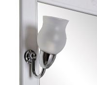 Товар: Зеркало ASB-Woodline Салерно 105 9692 со светильниками Белое с патиной Серебро - фото 2 Зеркало ASB-Woodline Салерно 105 9692 со светильниками Белое с патиной Серебро — фото 2, Мебель для ванной