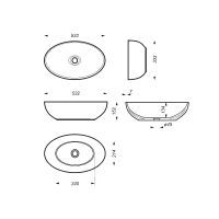 Раковина-чаша Sanita Luxe Ringo Slim 53 WB.CT/Ringo/53-N.Slim/WHT.G/S1 Белая — фото 6, Раковины