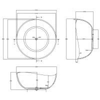 Товар: Ванна из полиэфирной смолы Abber Kristall 150х150 AT9705Aquamarin Бирюзовая без гидромассажа - фото 6 Ванна из полиэфирной смолы Abber Kristall 150х150 AT9705Aquamarin Бирюзовая без гидромассажа — фото 6, Ванны