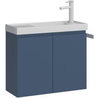 Тумба с раковиной Orka Ferla 60 5004323 подвесная Синяя матовая — фото 1, Мебель для ванной