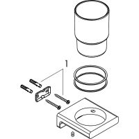 Стакан для зубных щеток Hansgrohe AddStoris 41749340 Шлифованный черный хром — фото 7, Мыльницы