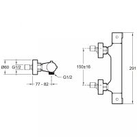 Товар: Смеситель для душа Jacob Delafon Brive E24334-CP с термостатом Хром - фото 3 Смеситель для душа Jacob Delafon Brive E24334-CP с термостатом Хром — фото 3, Смеситель для душа
