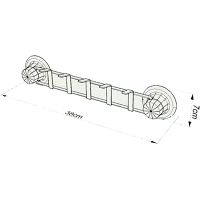 Вешалка для полотенец Tekno-tel DM281 Хром — фото 2, Крючки для полотенец