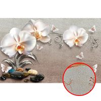 Фреска Ortograf 3D 6692 Фактура бархат золото FX-G Флизелин (4,2*2,7) Серый/Разноцветный, Цветы/Абстракция — фото 1, Фрески