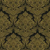 Обои Emiliana Parati Tekko New 20001T Винил на флизелине (1,06*10,05) Золото/Черный, Дамаск — фото 1, Обои для стен